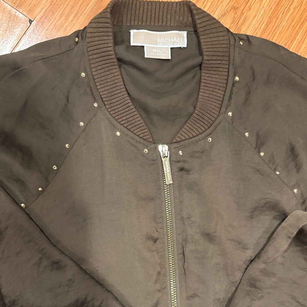 Michael Kors Dark Brown Studded Jacket